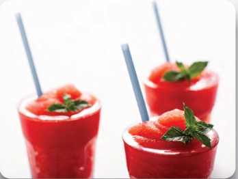 Granizados de fruta servidos